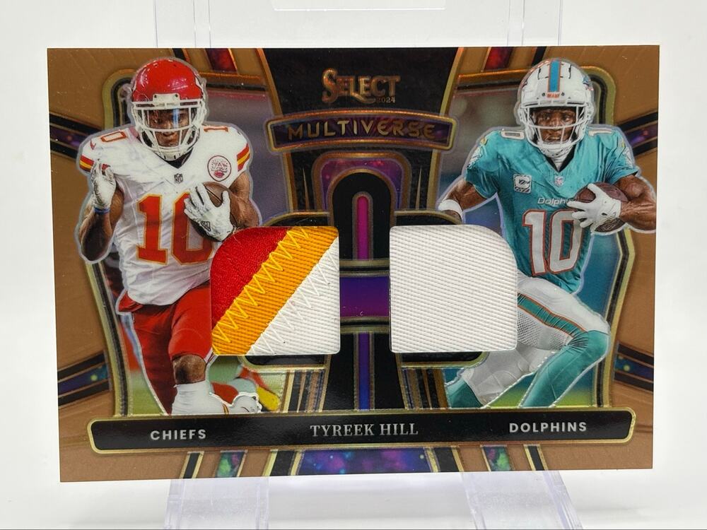 2024 Panini Select Tyreek Hill Bronze Multiverse Dual Jersey Patch 18/49 SP